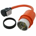 Ac Works 1.5FT 50A CS6365/ SS2-50P Locking Plug to 15/20A Household Outlet with 20A Breaker SS2CB520